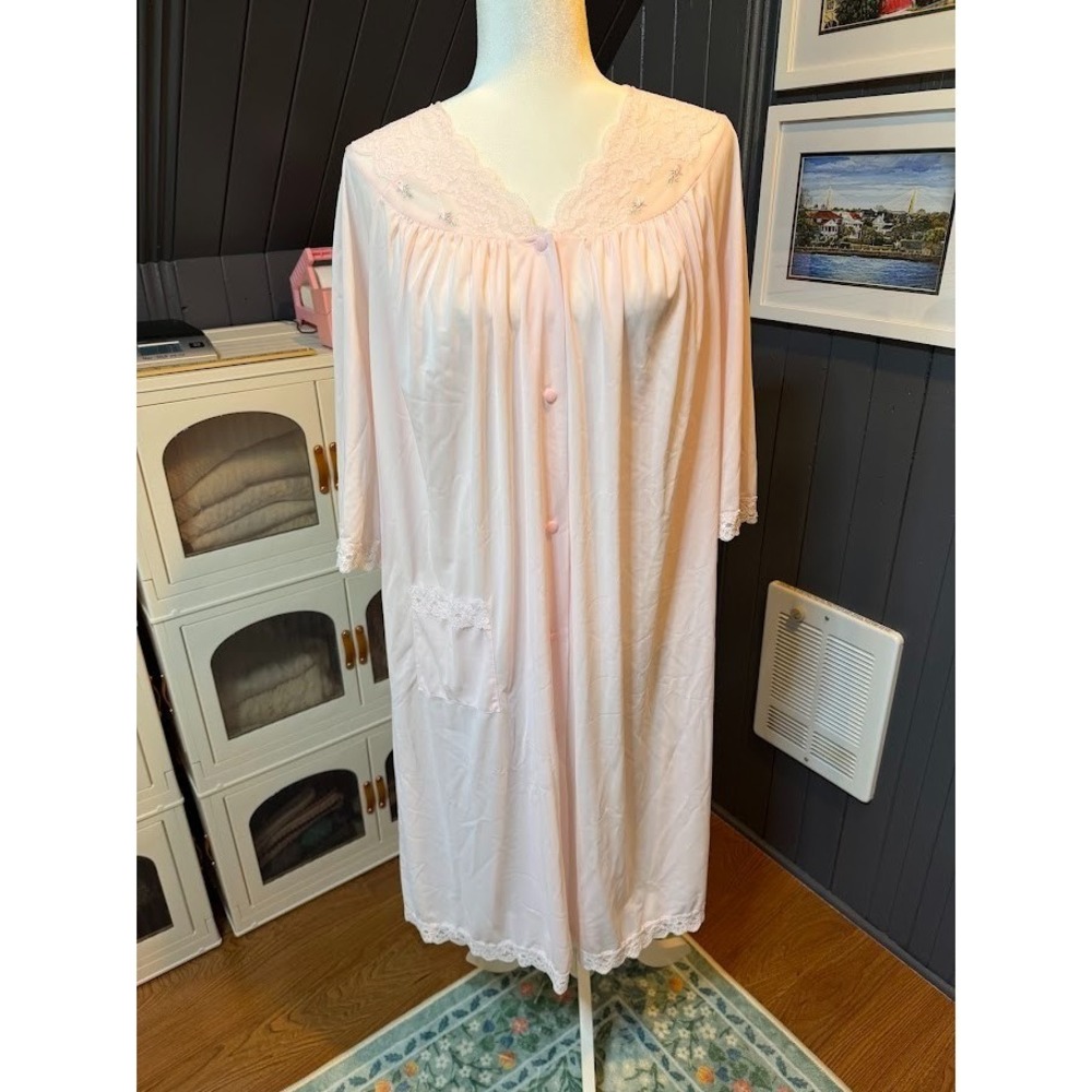 Vintage Baby Pink Charming House Dress 🌸 Perfect for Summer Evening and Morning